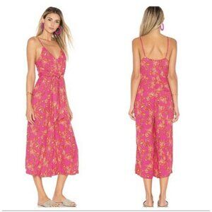 Free People Hot Tropics Jumpsuit Pink Orange Size 4